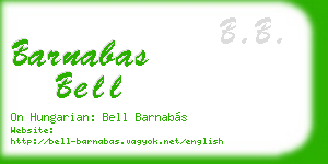barnabas bell business card